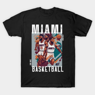 Miami heat basketball  vector graphic design T-Shirt